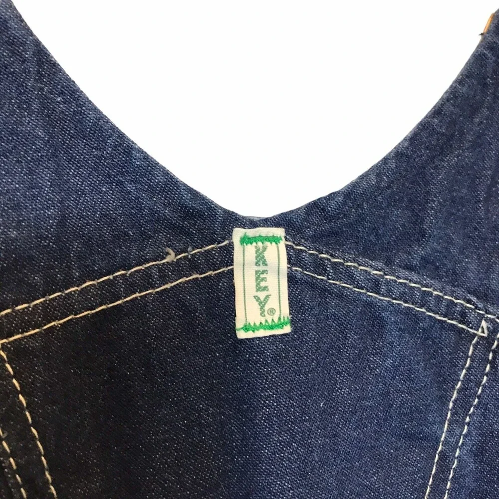 Key Imperial denim bib overalls mens size  42x34  Dark‎ Wash